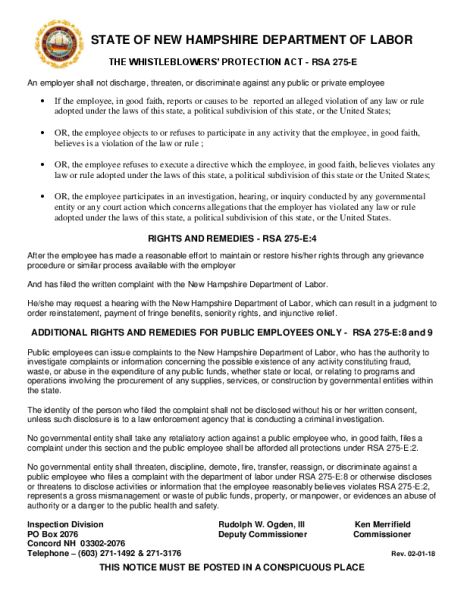Whistleblowers Protection Act