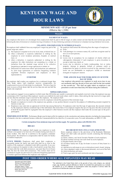 Wage and Hour Laws 